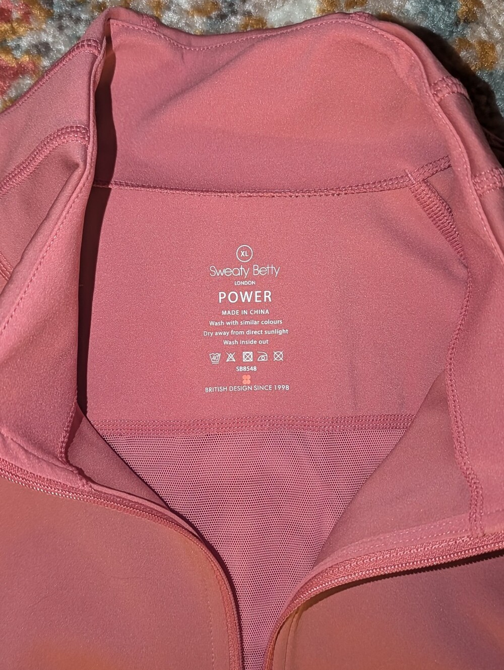 Sweaty Betty Power Women's Pink Mauve Zip-Up Jacket Active Gym Run